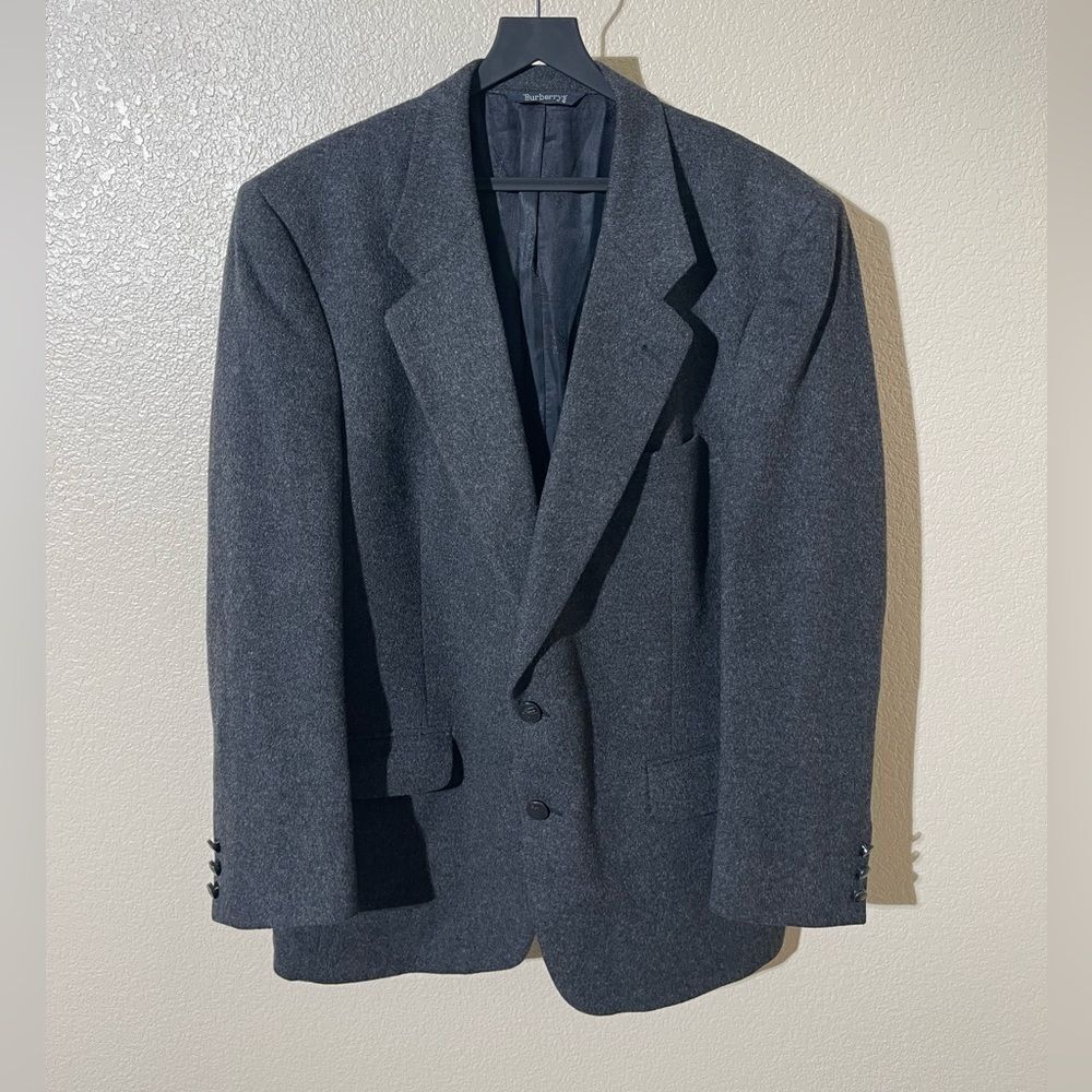 Burberrys Vintage Charcoal Gray Men's Blazer